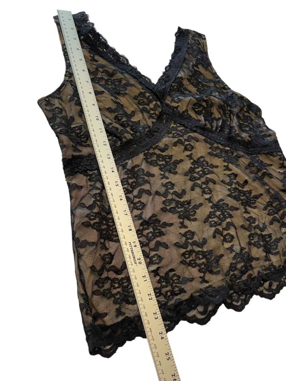 Worthington Black Lace Surplice Chemise - Picture 6 of 9